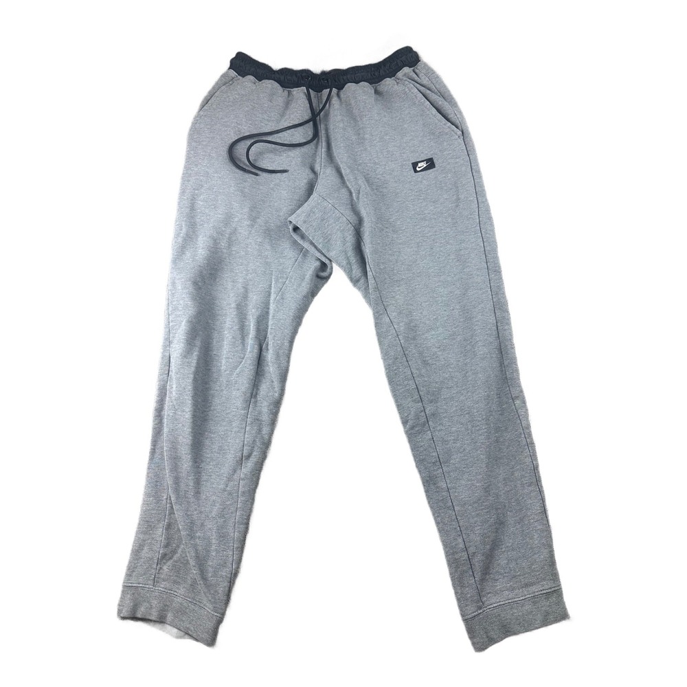 Nike Joggers Men M Gray Sportswear Modern Tapered Fleece Zip Pocket 835862-091